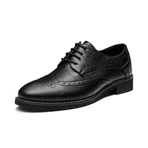 Bruno Marc Women's Classic Oxfords Lace Up Business Formal Wingtip Brogue Dress Shoes Black, , SBOX