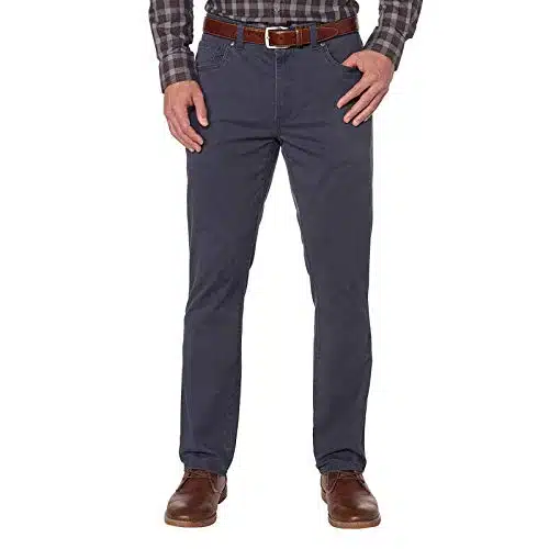 G.H. Bass Men's Brushed Twill Pant (Blue Nights,  x L)