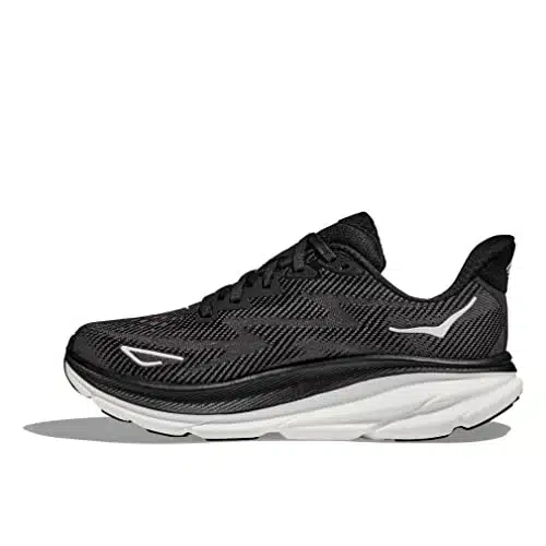 HOKA ONE ONE Mens Clifton Running Shoe   BlackWhite (BlackWhite, us_Footwear_Size_System, Adult, Men, Numeric, Medium, Numeric_)