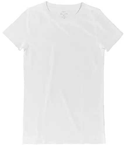 J.Crew Mercantile Women's Vintage Cotton Crew Tee (L, White)