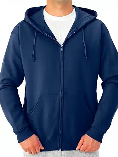 Jerzees  Men's NuBlend  Fleece  Sweatshirts &  Hoodies, Full Zip Navy, X Large