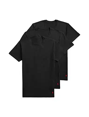 POLO RALPH LAUREN Men's D Flex Cooling Cotton Modal Crew Tee, Polo BlackRed, Large