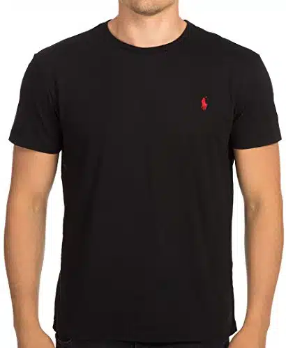 Polo Ralph Lauren Men's Pony Logo Crew Neck T Shirt, Rl Black, Large