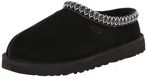 UGG Australia Men's Tasman Black Suede Slippers   D(M) US