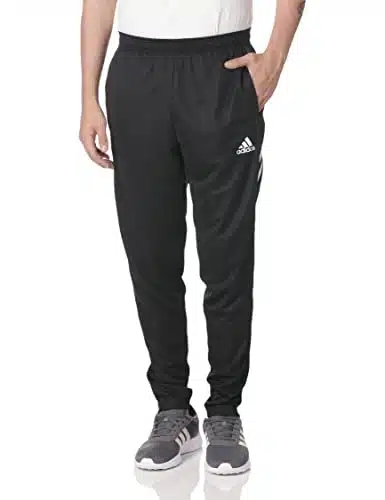 adidas Men's Tiro Track Pants, BlackWhite, Medium