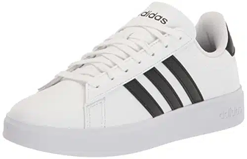 adidas Women's Grand Court Tennis Shoe, FTWR WhiteCore BlackCore Black,