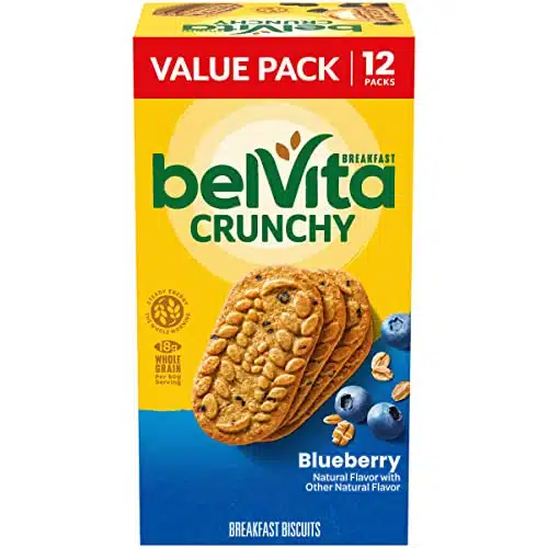 belVita Blueberry Breakfast Biscuits, Value Pack, Packs (Biscuits Per Pack)