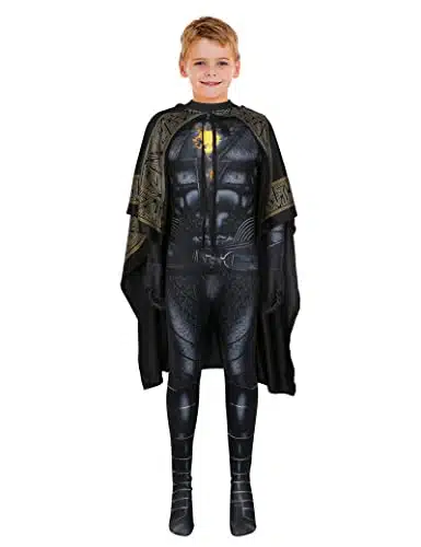 CICOCI KidsMens Adam Costume Cosplay Black Cape Jumpsuit Supervillains Superhero Costume Halloween (size )