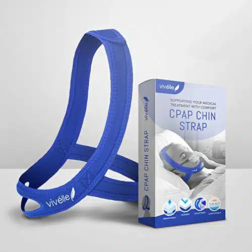 CPAP Chin Strap   for Men & for Women by VivÃ©lle, Slim Non Slip, Adjustable, Premium Snore Stopper Device That Helps You Breath Right (Medium)