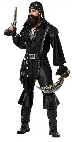 California Costumes Men's Plundering Pirate Adult, Black, X Large