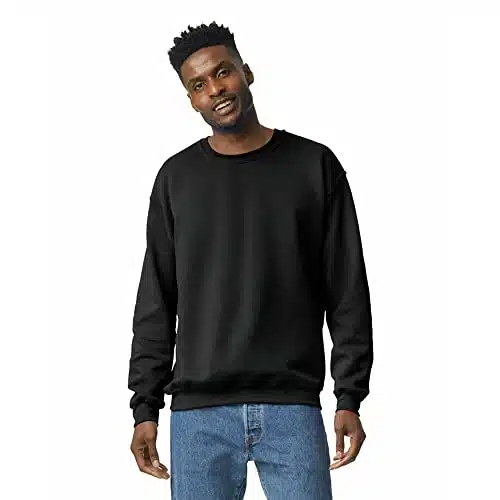 Gildan Men's Heavy Blend Crewneck Sweatshirt   Medium   Black