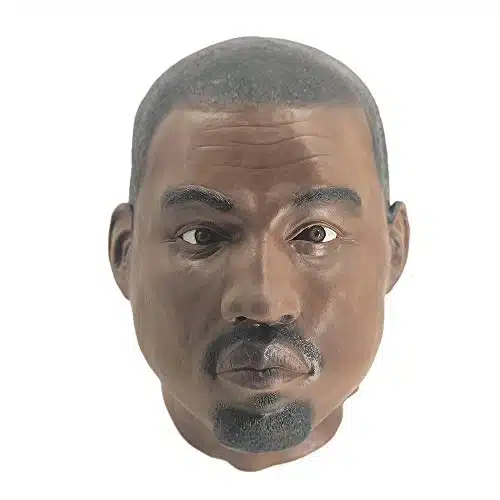 HENGYUTOYMASK Realistic Latex Singer Rapper Star Presidential Run Candidate Celebrity President Genuine Kanye Rubber Mask Merch