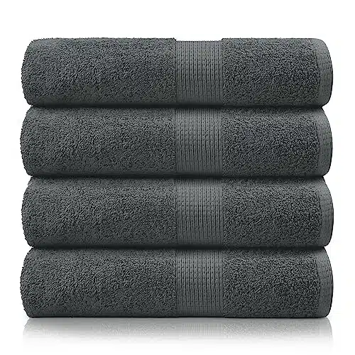 LANE LINEN Bath Sheets Bathroom Towel Set of , % Cotton Bath Sheet Towels for Adult, Ultra Soft & Highly Absorbent Grey Large Bath Towels, Shower Towels Bath Sheet Sets for Bathroom   x