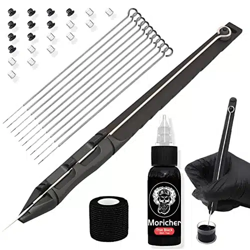 Moricher Hand Poke a Stick Tattoo Kit with ink DIY tattoo practice kit with tattoo needle for beginners complete tattoo kit maquina para tatuar