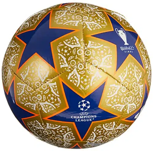 adidas Unisex Adult UCL Club Ball, Gold MetallicWhiteTeam Royal BlueSolar Orange,