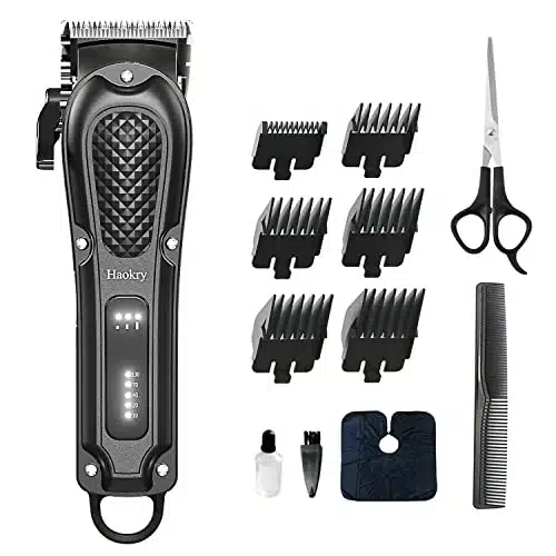 Haokry Hair Clippers for Men Professional   Cordless&Corded Barber Clippers for Hair Cutting & Grooming, Rechargeable Beard Trimmer