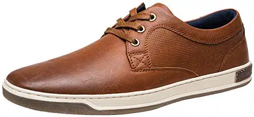 Jousen Men's Casual Shoes Memory Foam Mens Fashion Sneakers Eyelets Business Dress Sneaker (AQYellow Brown )