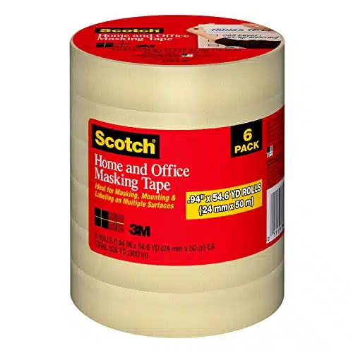 Scotch Painter's Tape Scotch Masking Tape, idth, Tan, Count