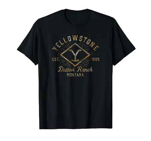 Yellowstone Sunburst Logo Dutton Ranch T Shirt