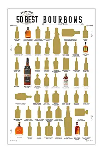 Bourbon Scratch Off Poster   Top Bourbons Bucket List Banner. Home Decoration Wall Sign. Birthday Gift Ideas for Her or Him. Man Cave, Bar & Pub Art Supplies xIn Best Bourbons