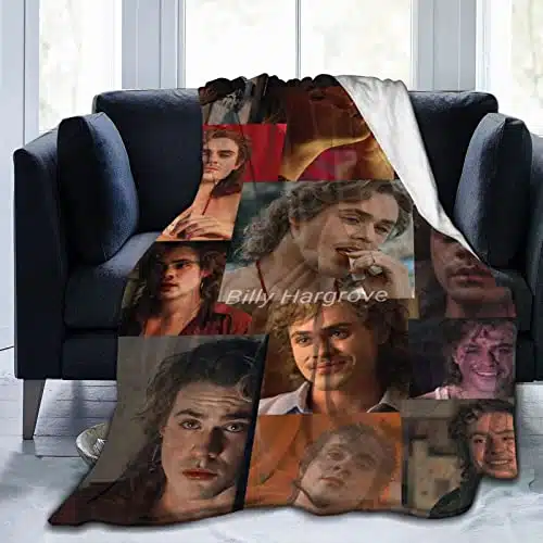 Dacre Montgomery Blanket, Billy Hargrove Blanket, Lightweight & Ultra Soft Flannel Fleece Blanket, Anti Pilling Plush Blanket for Couch, Bed, Sofa, Bedding Decor, x