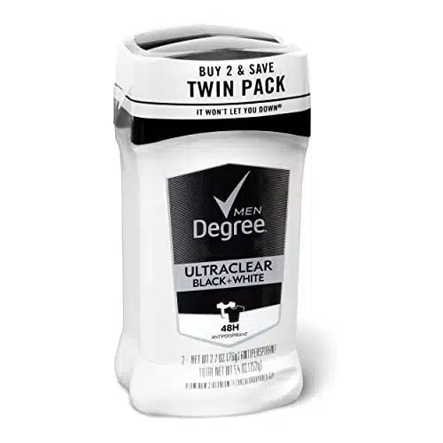 Degree Men UltraClear Antiperspirant Deodorant Black+White Count Hour Sweat & Odor Protection Antiperspirant For Men With MotionSense Technology oz