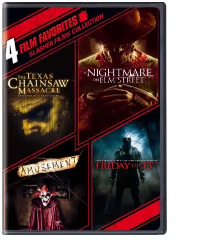 Film Favorites Slasher Films (The Texas Chainsaw Massacre, Nightmare on Elm Street (), Friday the th (), Amusement)