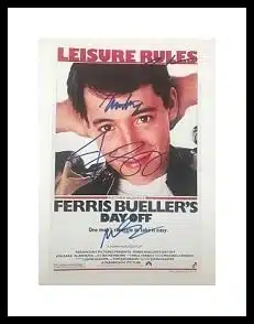 Framed Ferris Buellers Day Off Cast Members Photo Autograph with Certificate of Authenticity