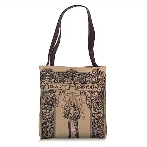 Franciscan Spirituality Pax et Bonum St Francis of Assisi Tote Bag