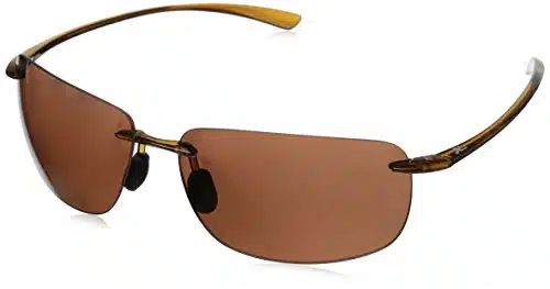 Hobie Rips Polarized Rimless Sunglasses, Shiny Crystal Brown,