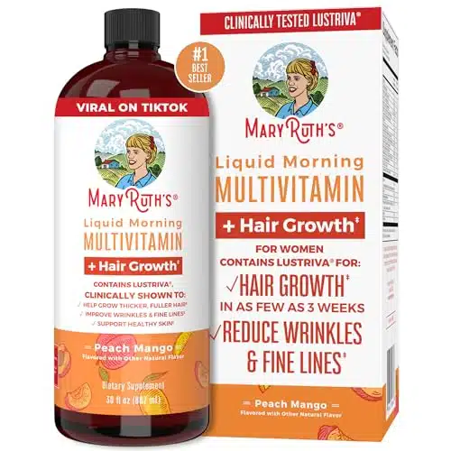 MaryRuth's Multivitamin Multimineral Supplement for Women + Hair Growth Vitamins  with Lustriva & Chromium Picolinate mcg  Thicker Hair, Wrinkles, Fine Lines, Skin Care  Ages 