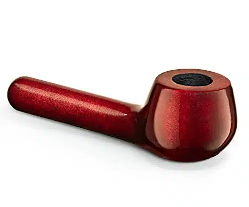 Mini Handmade Tobacco Smoking Pipe   Model Suzi Mahogany   Pear Wood Roots for smoke wooden bowl in Gift Box   Great for Herbs Mini Puffs and smokes (Mahogany)