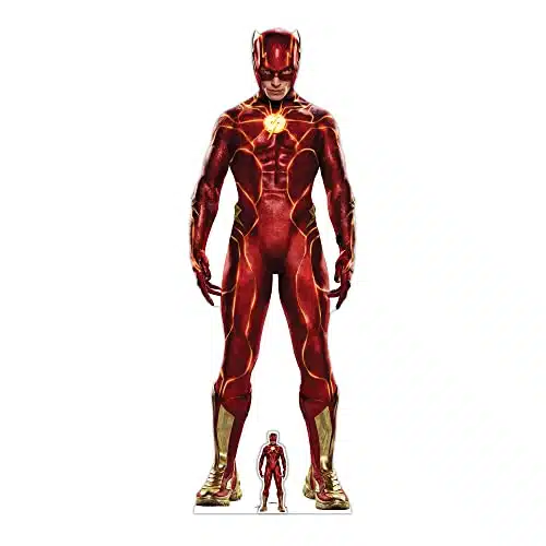 Star Cutouts SCThe Flash DC Ezra Miller Live Action Lifesize Cardboard Cut Out with Mini