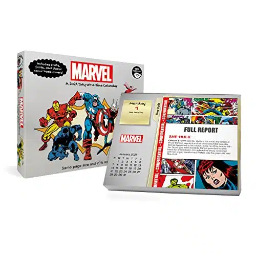 arvel   History of Marvel Day at a Time Box Calendar