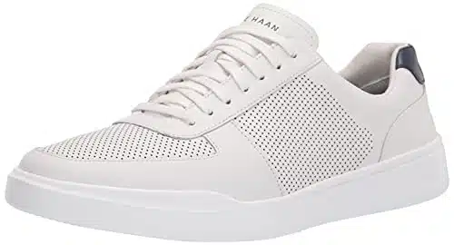 Cole Haan Men's Grand Crosscourt Modern Perforated Sneaker, Optic WhitePeacoat,