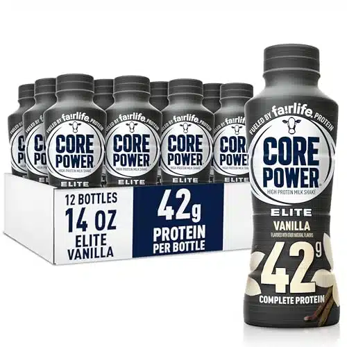 Core Power Fairlife Elite g High Protein Milk Shake Bottle, Ready To Drink for Workout Recovery, kosher, Liquid, Vanilla, Fl Oz (Pack of )