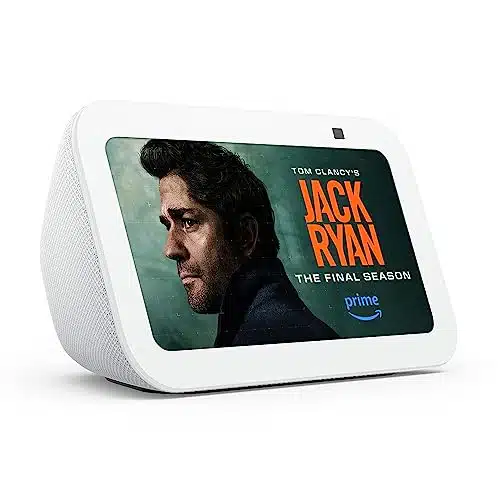 Echo Show (rd Gen, release)  Smart display with x the bass and clearer sound  Glacier White