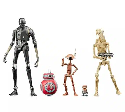 Hasbro Star Wars The Black Series Droid Depot Toy Action Figures K R, CB , Pit Droid, and Babu Frik