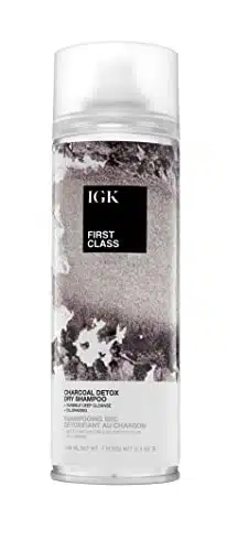 IGK FIRST CLASS Charcoal Detox Dry Shampoo  Volume + Soothes Scalp + Balance Oil  Vegan + Cruelty Free  Oz