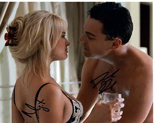 LEONARDO DICAPRIO and MARGOT ROBBIE signed THE WOLF OF WALL STREET photo RARE!!!