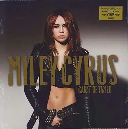 Miley Cyrus Music   Can't Be Tamed Album on Exclusive Gold and Black Split Colored Vinyl LP Record