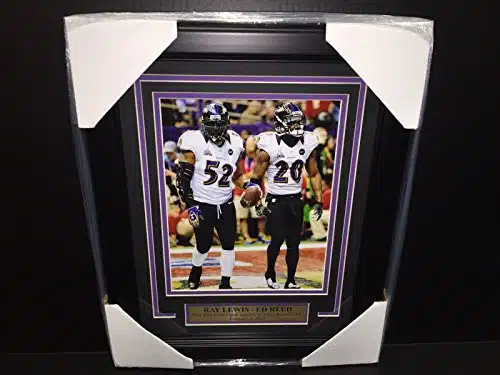 RAY LEWIS ED REED BALTIMORE RAVENS SB XLVII SBFINAL GAME FRAMED XPHOTO