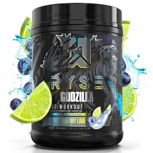 RYSE Up Supplements Noel Deyzel x Godzilla Pre Workout  Intense Pumps, Energy, & Focus  Citrulline & Beta Alanine  mg Total Caffeine  Servings (Monsterberry Lime)