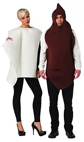 Rasta Imposta Poop and Toilet Paper Piece Couples Costume Mens Womens Adult