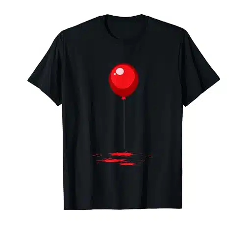 Red Balloon Halloween Costume Scary Movie IT Clown T Shirt