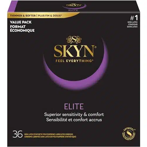 SKYN Elite  Count  Ultra Thin, Lubricated Latex Free Condoms