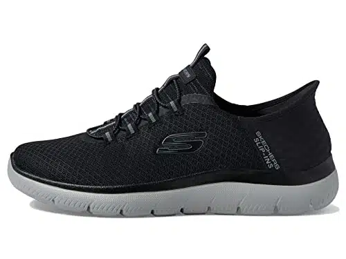 Skechers Men's Summits High Range Hands Free Slip in Sneaker, BlackCharcoal,