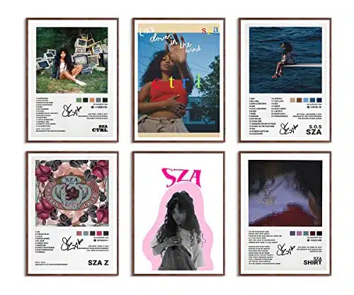 USSPO Sza Music Album Cover Poster Print Canvas Wall Art Limited Signed Ctrt Poster Room Aesthetic Set of Dorm Decor xinch Unframed