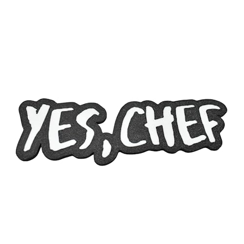 Yes Chef Fridge Magnet  The Bear Merchandise  Yes Chef Alternate Font  Made in USA (Black & White)