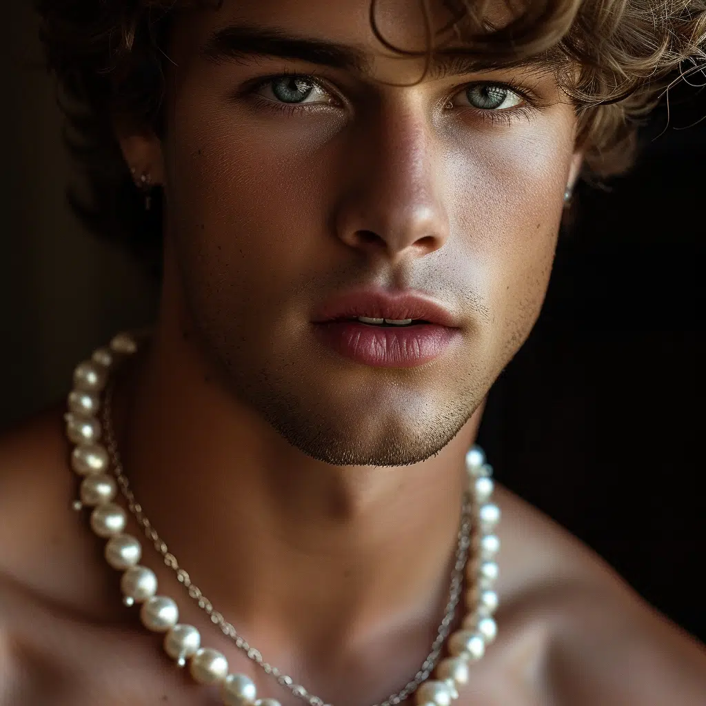 pearl necklace men